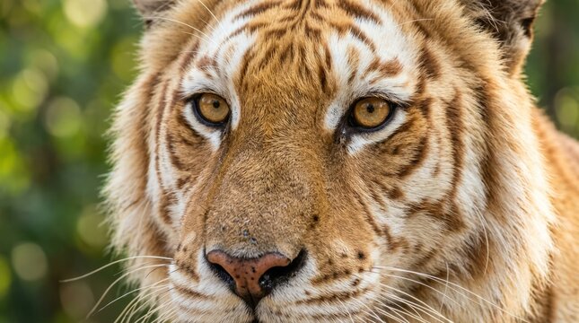Rare Golden Tabby Tiger in Natural Jungle Habitat