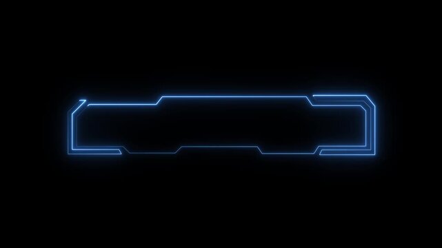 Futuristic hud frame components trace glowing lines across dark screens. Media broadcast toolkit leverage this futuristic hud frame asset. Digital futuristic hud frames glow.4k animation video