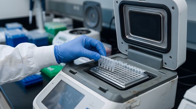 DNA Amplification Testing with PCR Thermal Cycler