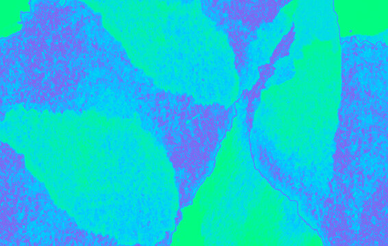 Abstract digital art background with vibrant neon blue and green organic flowing shapes and textures
