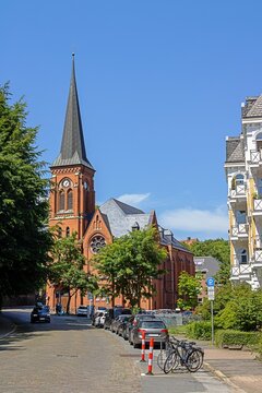 flensburg, deutschland - katholische kirche st. marien