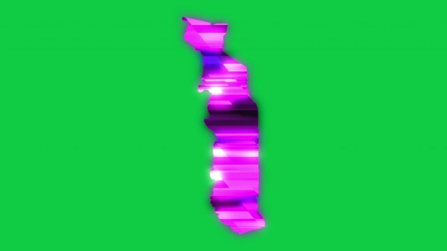 Togo purple news headline effect map pop animation green background