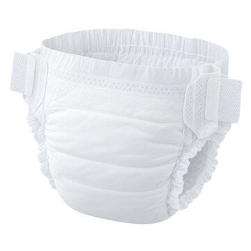 Baby diaper isolated on transparent background for childcare hygiene and newborn care