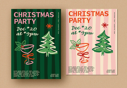 Christmas Party Poster Layout