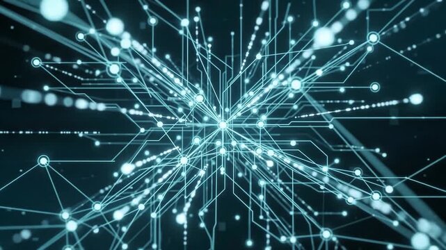 Digital Data Network Flow Representing Advanced Neural Connectivity and Global Information Exchange in a High Tech Computer Cyber Environment