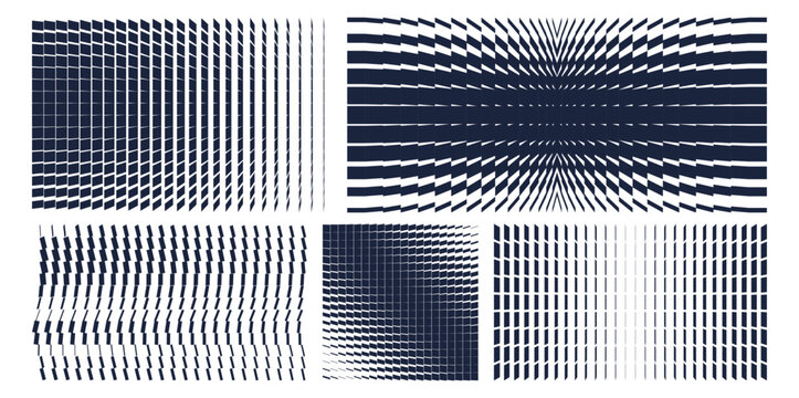 An image of multiple rectangular and square shapes with transition effects. Black and white background. Cover design template. Vector for brochure, poster, cover, card, presentation, flyer or banner.