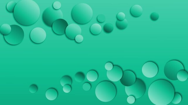 Abstract background with layered 3d circles modern minimal design animation