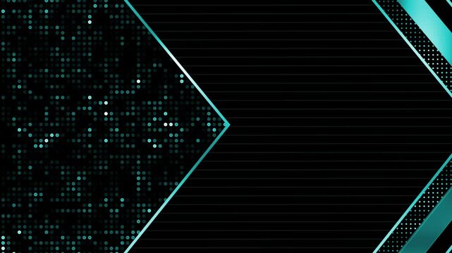 Elegant black background with gold dotted texture and diagonal chevron accent animation