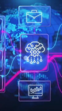 Futuristic global technology and business network