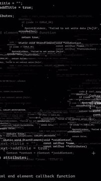 Digital code scrolling loop background animation