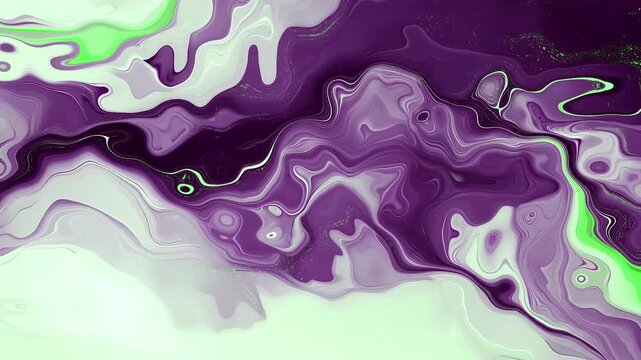 Abstract fluid marbling with flowing soft wave-like pattern with a modern artistic feel animation