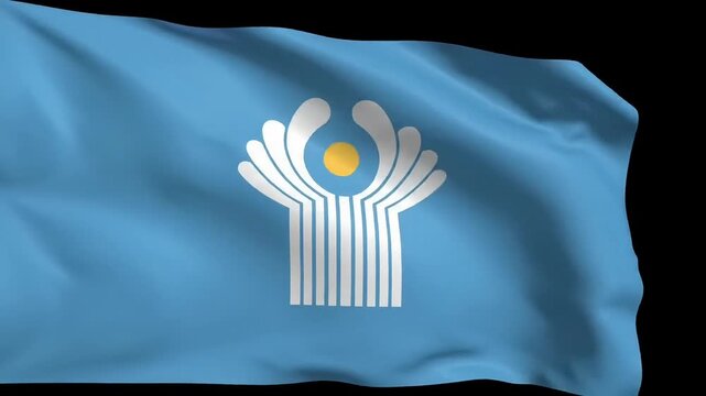CIS Flag Waving in Wind