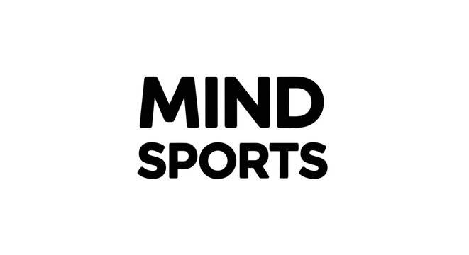 Mind Sports Text Logo - Intellectual Competition and Strategy
