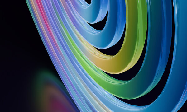 Sweeping 3D ring arcs at an extreme angle