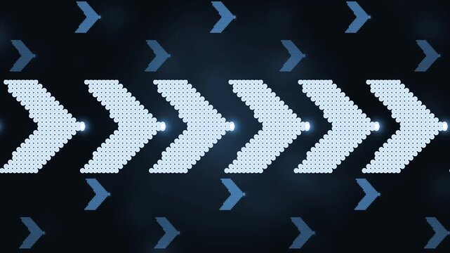 Abstract chevron arrows moving to the right background digital technology style with space for text animation