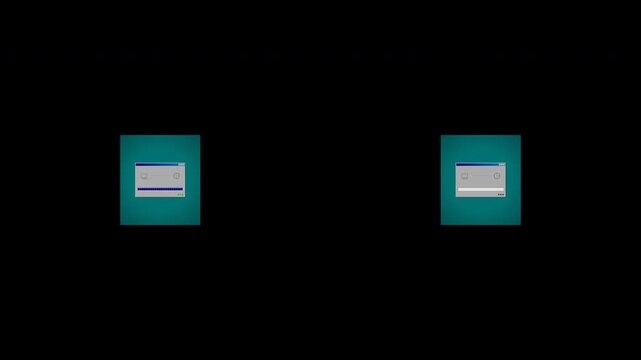 Vintage dial up internet connection progress screen retro pixel ui
