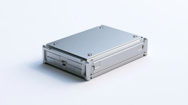 Compact metallic rectangular battery module with secure closure