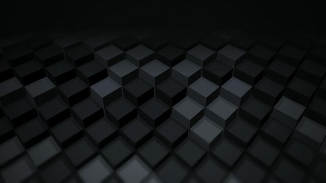 3D square blocks undulating wave seamless loop motion background