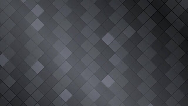 Dark charcoal square tile grid shifting seamless loop background