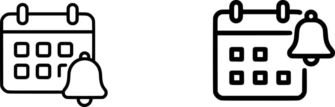 The image depicts a calendar with a bell icon, symbolizing scheduled stock market events or notifications