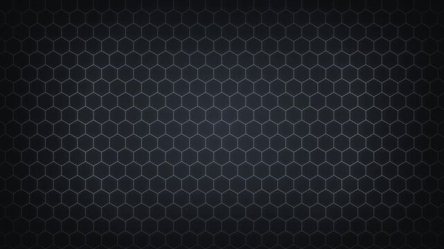 Hexagon mesh grid dark geometric pattern seamless loop background