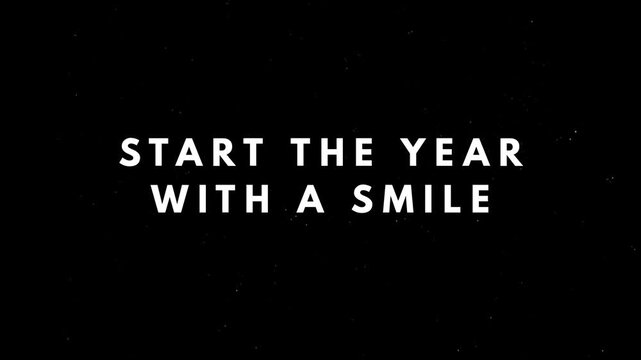 Positive New Year Resolution Message with Inspiring Quote and Black Background for Motivation