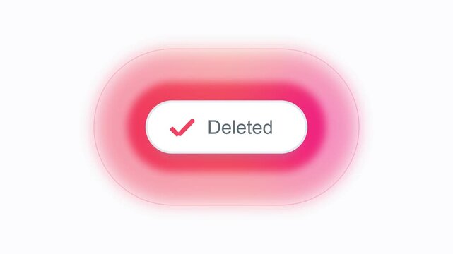Modern delete button animation with trash icon for app interface