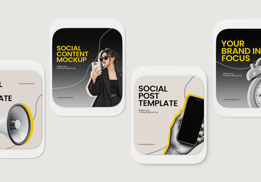 Social Media Post Mockup Template