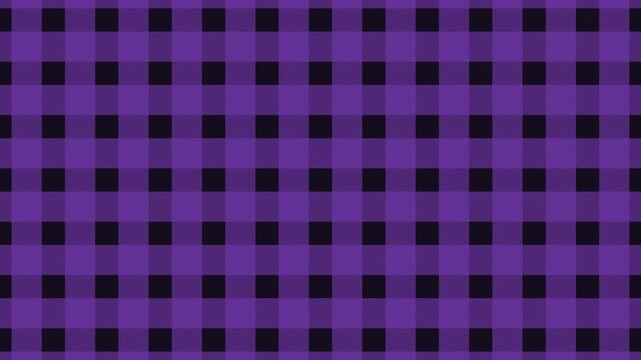 Seamless looping animated dark purple gingham check pattern, moving diagonally