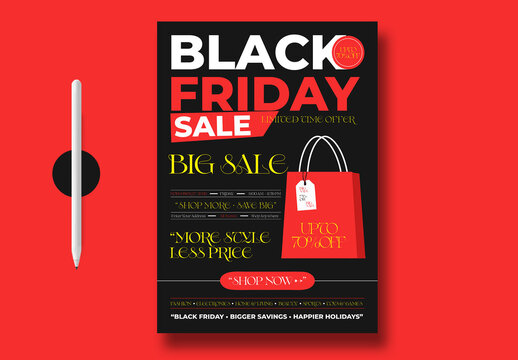 Black Friday Sale Big Discount Shopping Promotion Poster