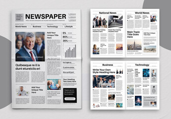 Modern And Editable Newspaper Layout Template
