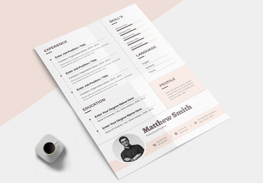 Minimalist Creative Resume and Cover Letter Layout