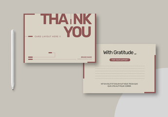 Thank You Card Design Layout