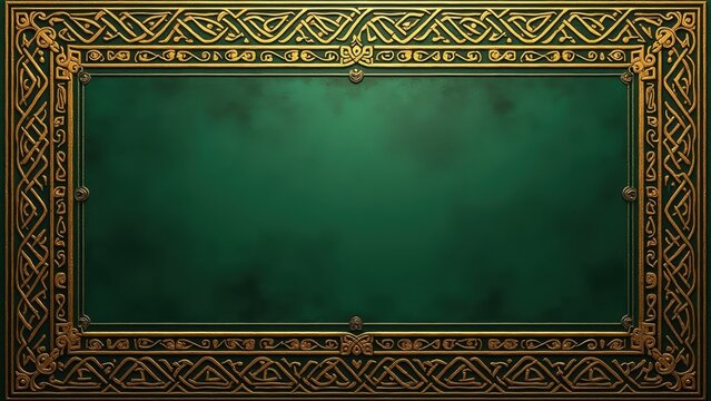 Celtic labyrinth border frame geometric pattern interlocking shapes detailed, mathematical traditional design beautiful trendy elegant precise