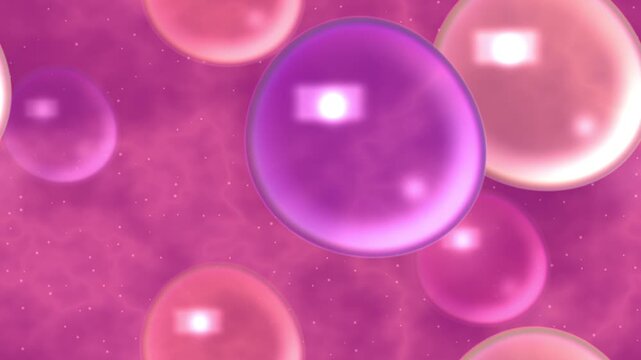 Pink and Purple Bubble Abstract Fluid Background