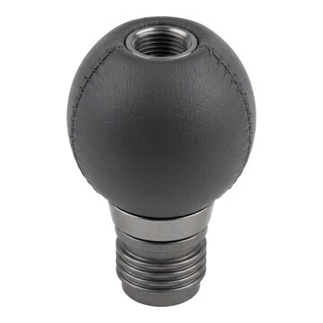 Black gear shift knob for cars, isolated on transparent background