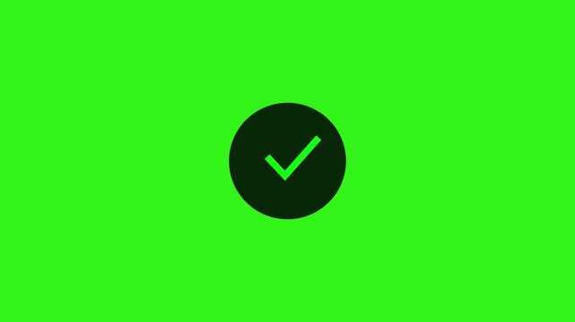 animation green check mark that symbolizes approval or success.  approved tick mark icon, Check mark icon animation , right mark icon. check box, 