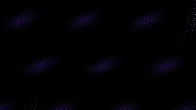 Abstract halftone pattern video, purple dotted gradient background, retro pop art aesthetic motion graphics, dark minimalist texture for overlay