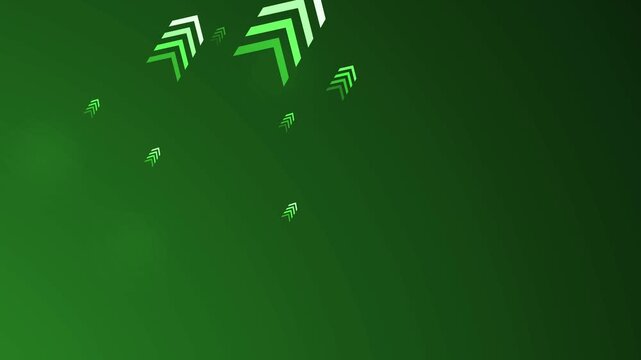 Abstract background with small white arrow shapes rising upward on a dark gradient sky animation