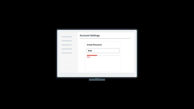 User Interface Mockup of Account Settings Page Showing Creation of a Secure Personal PIN.