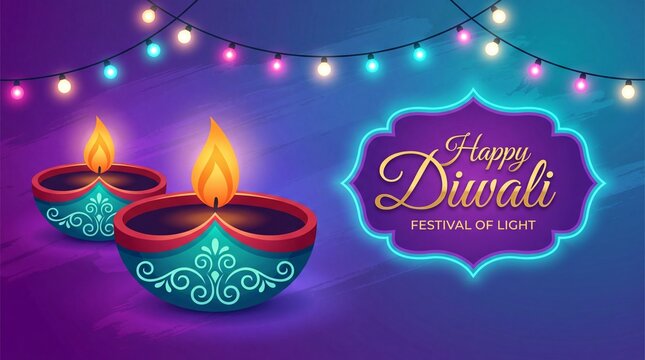 Happy Diwali Festival of Light Background