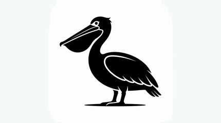 Fototapeta premium Silhouette of a Pelican Bird.