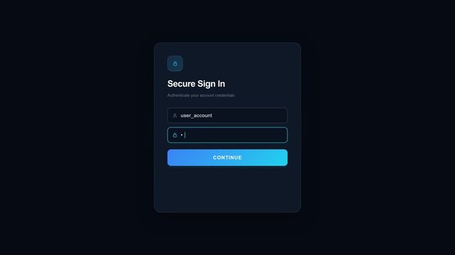 Secure Login Interface with Username and Password Authentication