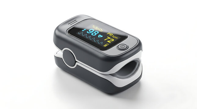 Portable finger pulse oximeter for oxygen saturation level