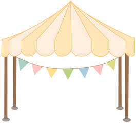 Pastel Event Tent Canopy Illustration © 여행좋아