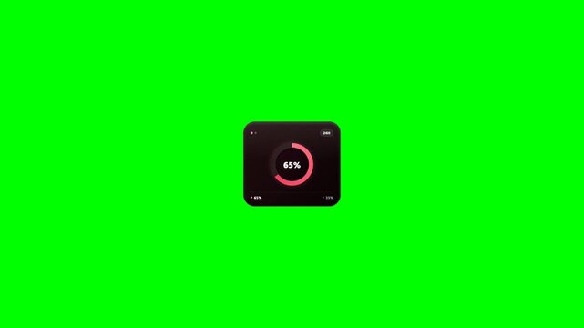 Radial Balance Clock Card Circular Daily Routine Green Screen
