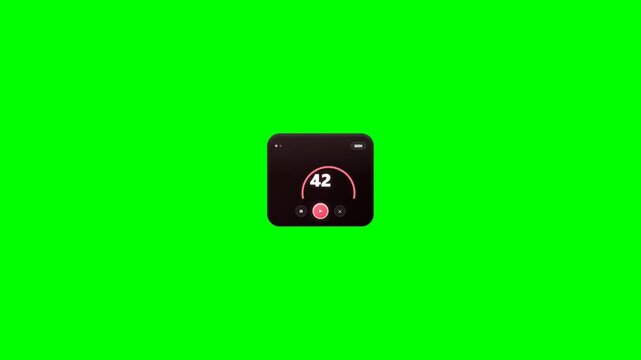 Radial Meditation Timer Card Breathing Mindfulness Green Screen
