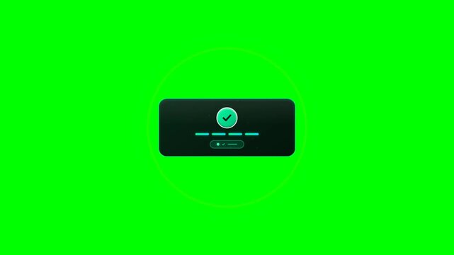 OTP Verification Suite Security Passcode Card Green Screen