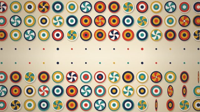 Sixties Mod Target Roundels Pop Art Pattern Seamless Loop