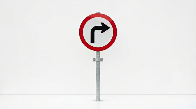 Road sign indicating a sharp turn to the right.